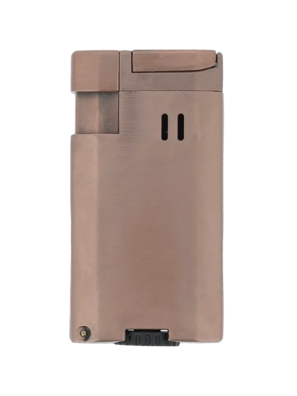 Briquet Vector Vmotion cuivre satin vu de dos – Accessoire à cigares haut de gamme chez A La Civette