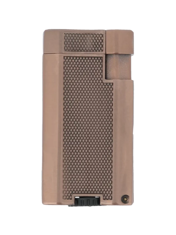 Briquet Vector Vmotion cuivre satin vu de face – Accessoire à cigares élégant chez A La Civette
