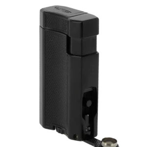 Briquet Vector Vmotion noir mat en vue trois quarts – Accessoire à cigares de luxe chez A La Civette