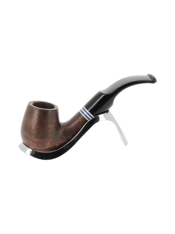 Pipe Chacom The French Pipe Unie N°14 courbée finition naturelle 6 mm – vue de profil – A La Civette Paris