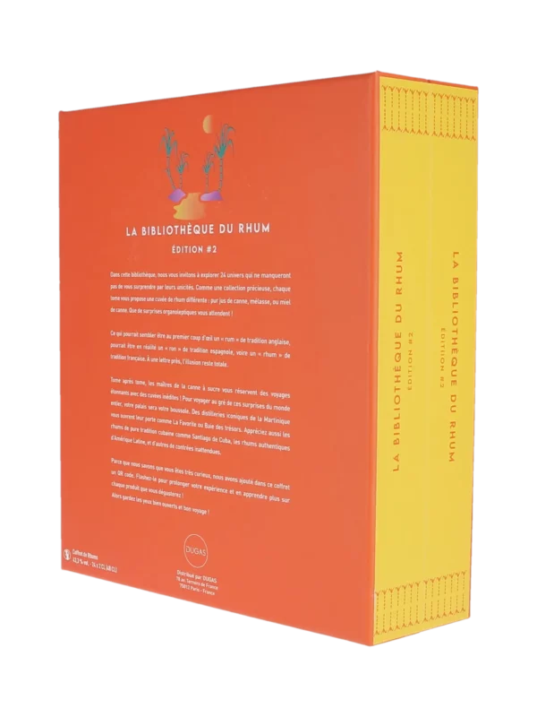 Calendrier de l’Avent rhum 2025 La Bibliothèque du Rhum Édition 2 – vue arrière, coffret spiritueux disponible chez A La Civette