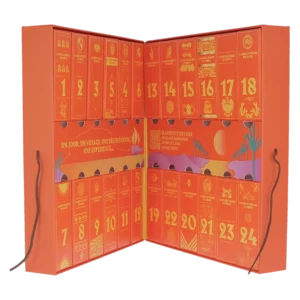 La Bibliothèque du Rhum Édition 2 – Calendrier de l’Avent rhum 2025 ouvert, coffret dégustation luxe A La Civette