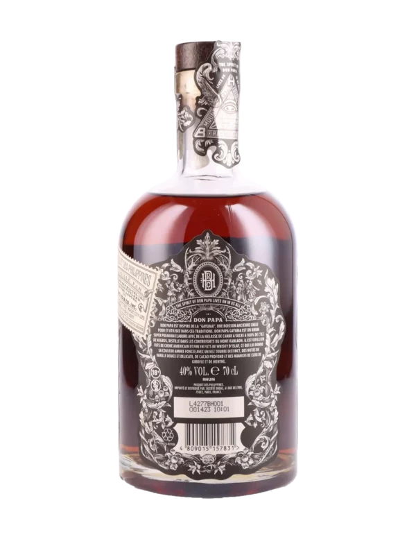Rhum Don Papa Gayuma – bouteille vue de dos – A La Civette Paris