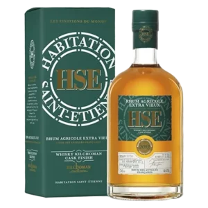 Rhum HSE Whisky Kilchoman Cask Finish millésime 2013 – boîte et bouteille vues de face – A La Civette Paris