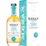 Rhum Mezan Panama Extra Anejo – boîte et bouteille vues de face – A La Civette Paris