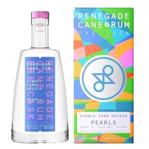 Rhum Renegade Pre Cask Pearls – boîte et bouteille vues de face – A La Civette Paris