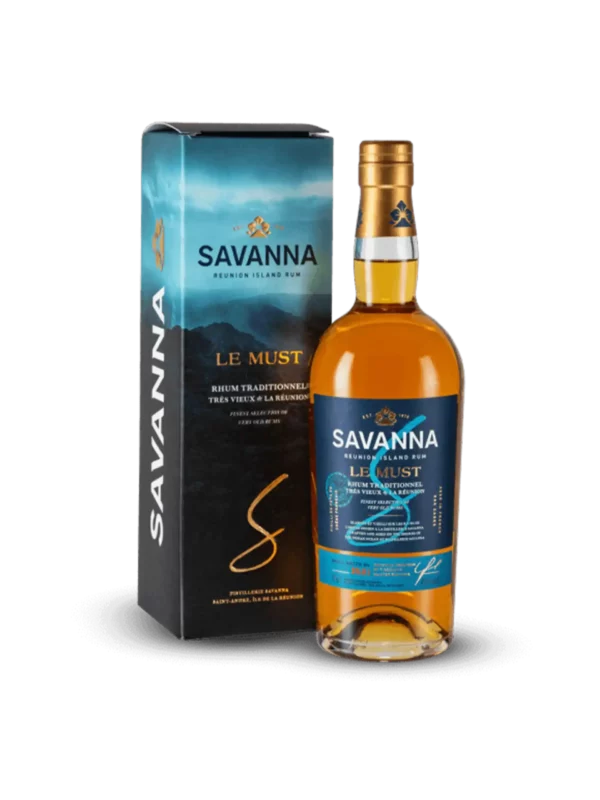 Rhum Savanna Le Must – boîte et bouteille vues de face – A La Civette Paris