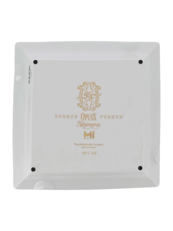 Vue arrière du cendrier Elie Bleu Fuente Opus X Hemingway édition limitée bleu – Accessoire à cigare vendu chez A La Civette
