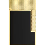 Briquet S.T. Dupont Le Grand Dupont Cling laque noir et doré face – Briquet de luxe pour cigare