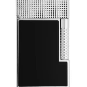 Briquet S.T. Dupont Le Grand Dupont Cling laque noir et palladium face – Briquet de luxe pour cigare