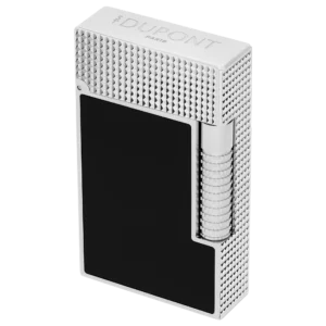 Briquet S.T. Dupont Le Grand Dupont Cling laque noir et palladium trois quarts fermé – Accessoires à cigares premium