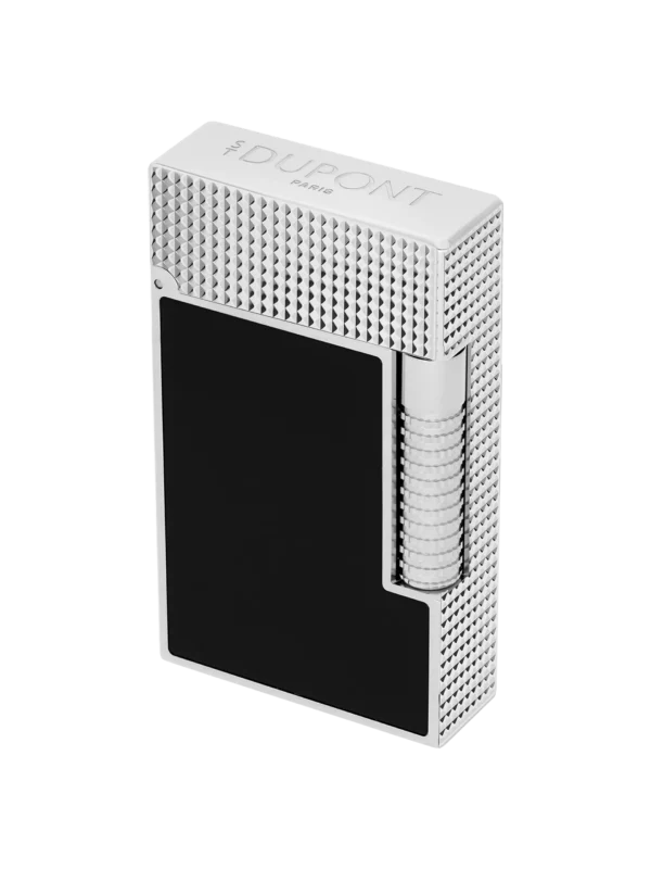 Briquet S.T. Dupont Le Grand Dupont Cling laque noir et palladium trois quarts fermé – Accessoires à cigares premium