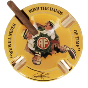 Cendrier Arturo Fuente jaune avec cigare – Accessoires à cigares haut de gamme