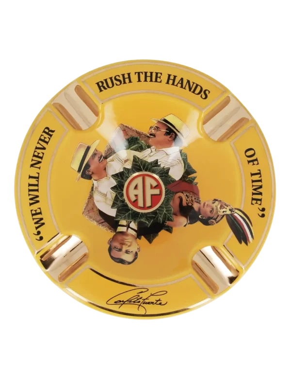 A-La-Civette-Accessoires-a-cigares-Cendriers-Arturo-Fuente-jaune-face Cendrier Arturo Fuente jaune face – Cendrier cigare de luxe À La Civette