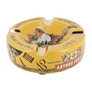 Cendrier Arturo Fuente jaune trois quarts – Accessoires à cigares de prestige