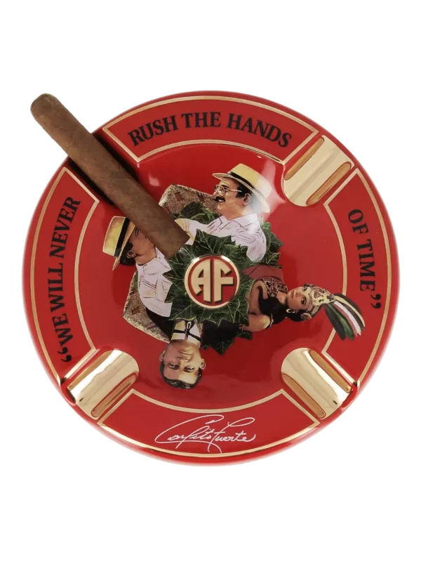 Cendrier Arturo Fuente rouge avec cigare – Accessoires à cigares haut de gamme