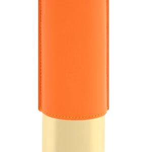 Étui à cigares S.T. Dupont cuir grainé pleine fleur base métal doré orange double dos – Accessoires à cigares À La Civette Paris