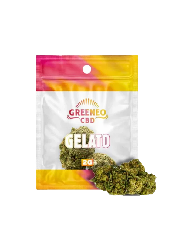 A La Civette fleur de CBD Greeneo Gelato 2 g face – fleur CBD haut de gamme