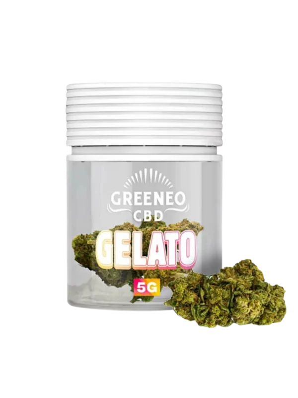 A La Civette fleur de CBD Greeneo Gelato 5 g face – fleur CBD premium Paris