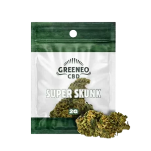Fleur de CBD Greeneo Super skunk 2 g face – fleur CBD premium Paris