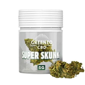 Fleur de CBD Greeneo Super skunk 5 g face – fleur CBD haut de gamme