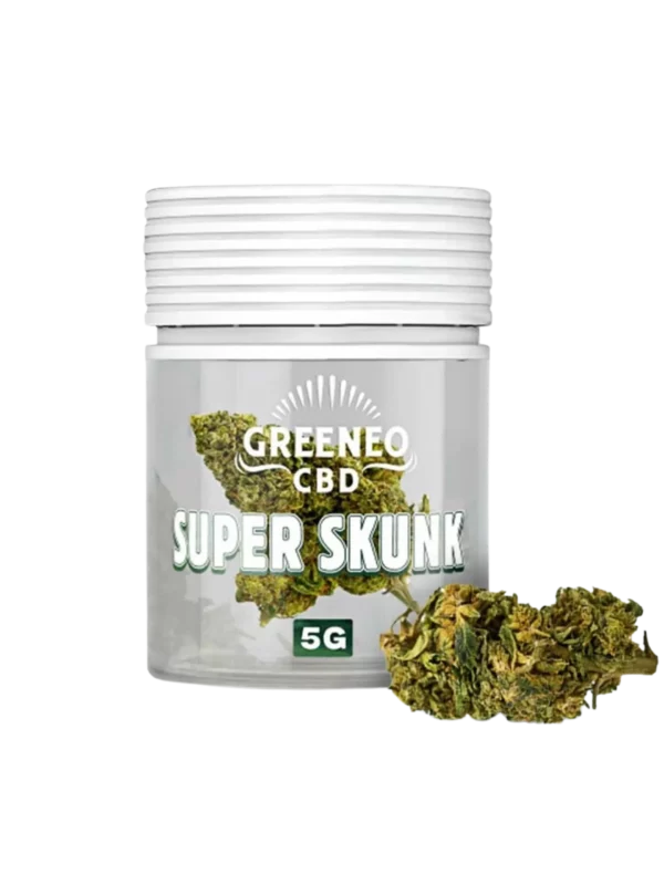 Fleur de CBD Greeneo Super skunk 5 g face – fleur CBD haut de gamme