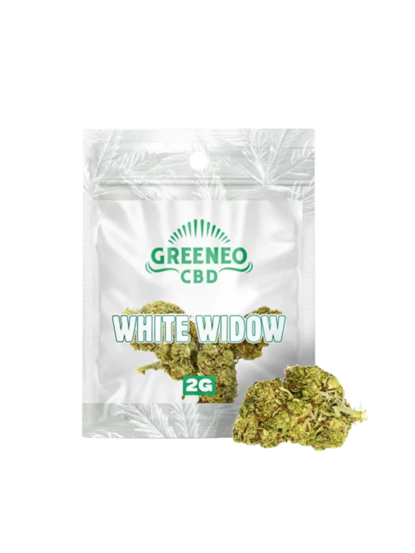 Fleur de CBD Greeneo White widow 2 g face – fleur CBD premium Paris