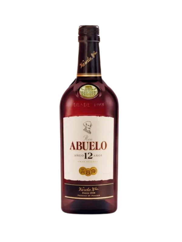 A La Civette vins et spiritueux Rhum Abuelo Anejo 12 ans bouteille face