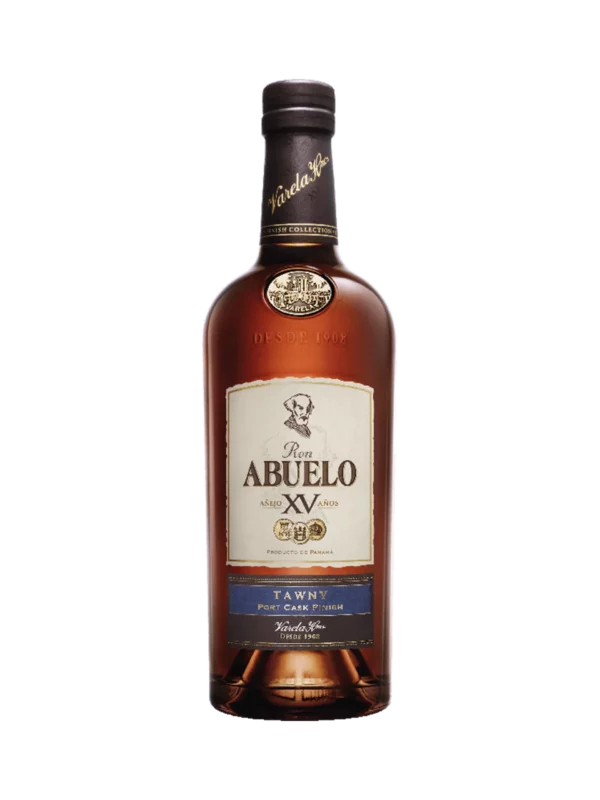 A La Civette vins et spiritueux Rhum Abuelo Añejo XV ans Port Cask Finish bouteille face