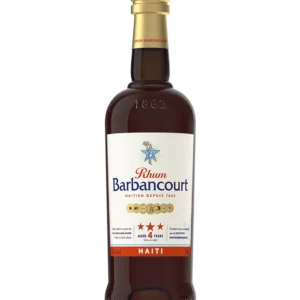 A La Civette vins et spiritueux Rhum Barbancourt 3 étoiles 4 ans bouteille face