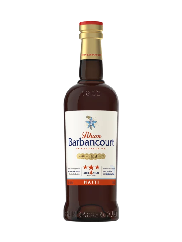 A-La-Civette-Vins-et-spiritueux-Rhum-Barbancourt-3-etoiles-4-ans-bouteille-face A La Civette vins et spiritueux Rhum Barbancourt 3 étoiles 4 ans bouteille face