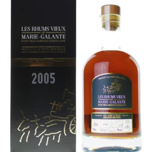A La Civette vins et spiritueux Rhum Bielle rhum vieux agricole millésime 2005 10 ans boîte face et bouteille face