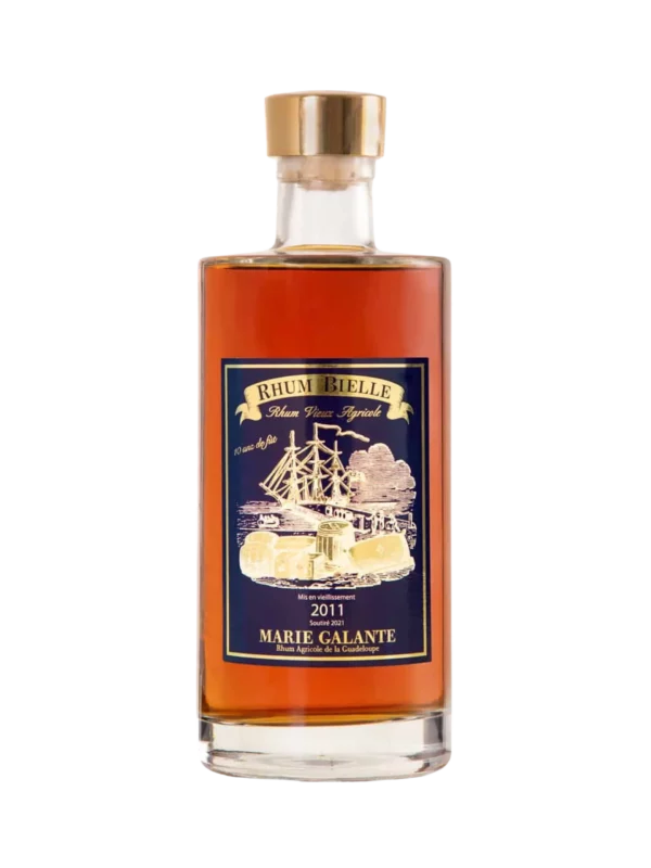 A La Civette vins et spiritueux Rhum Bielle millésime 2011 10 ans bouteille face