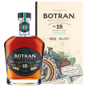 A La Civette vins et spiritueux Rhum Botran Solera 18 ans boîte face et bouteille face