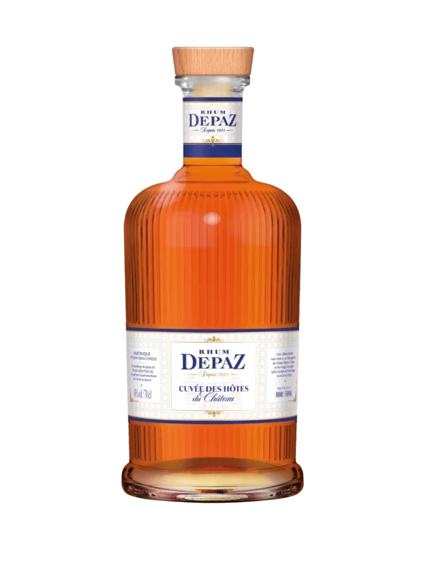A La Civette Vins et spiritueux, Rhum Depaz Cuvée des Hôtes du Château, bouteille face, spiritueux haut de gamme.