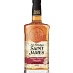 A La Civette Vins et spiritueux, rhum Saint James Les Arrangés mangue tropicale, bouteille face, spiritueux raffiné.
