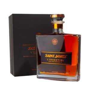 A La Civette vins et spiritueux Rhum Saint James XO Cuvée l'Essentiel, rhum vieux agricole, boîte face et bouteille face