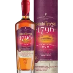 A La Civette Vins et spiritueux, rhum Santa Teresa 1796 Chuao cacao cask finish, boîte face et bouteille face, spiritueux de prestige.