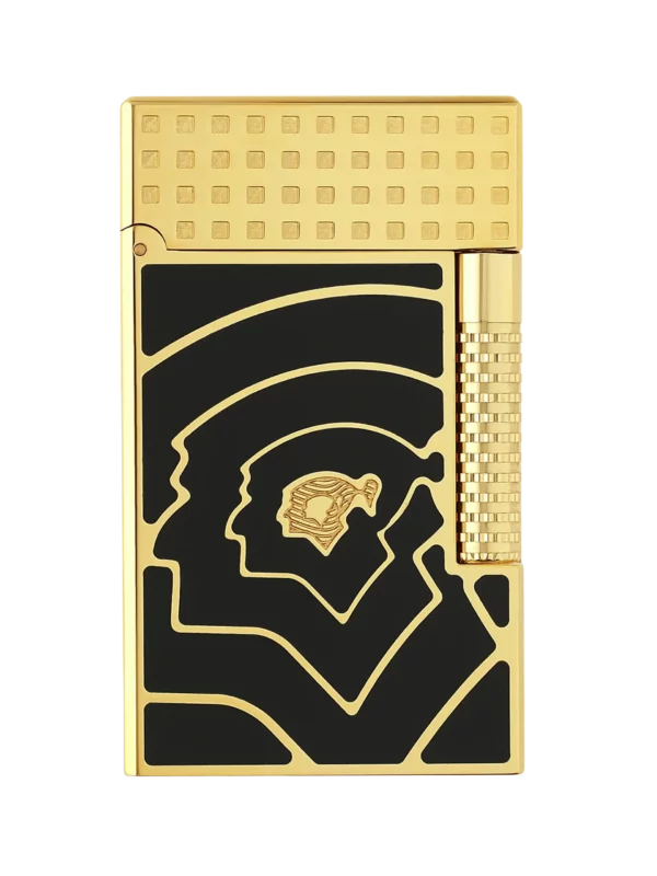 Vue face du briquet S.T. Dupont Le Grand Dupont Cohiba 60 Noir, accessoire à cigares de luxe proposé par A La Civette.