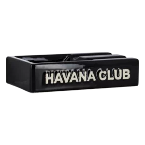 Cendrier Havana Club El Secundo noir profil, accessoire à cigares premium A La Civette