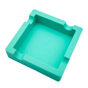 Cendrier Mantis Flex silicone aqua trois quarts, accessoire à cigares premium A La Civette