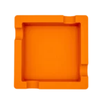 Cendrier Mantis Flex silicone orange vu de dessus, accessoire à cigares haut de gamme A La Civette