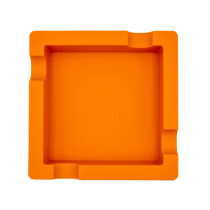 Cendrier Mantis Flex silicone orange vu de dessus, accessoire à cigares haut de gamme A La Civette