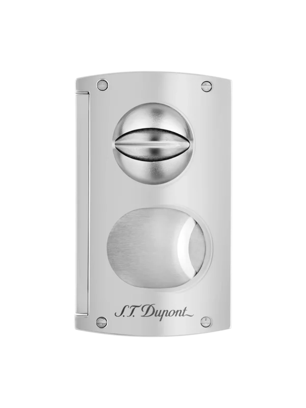 Coupe-cigare S.T. Dupont double lame chrome face, accessoire à cigares premium A La Civette