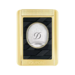 Coupe-cigare S.T. Dupont Stand Monogram 1872 noir face, accessoire à cigares haut de gamme A La Civette