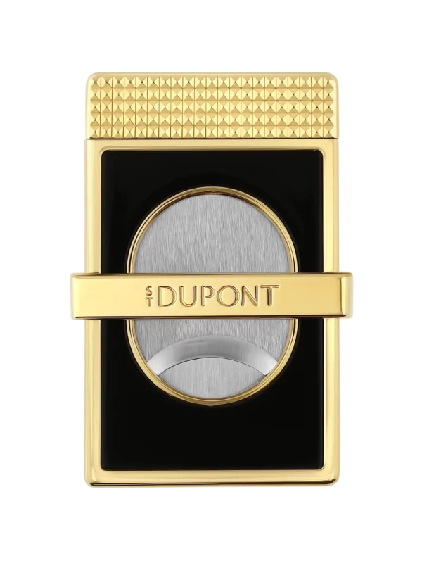 Vue face du coupe-cigares S.T. Dupont Stand Slim Cohiba, accessoire à cigares de luxe signé A La Civette.