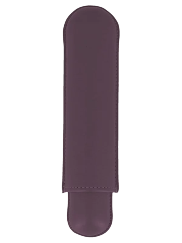 Dos de l’étui à cigares Bosquet Paris cuir grainé violet simple, accessoire à cigares premium A La Civette