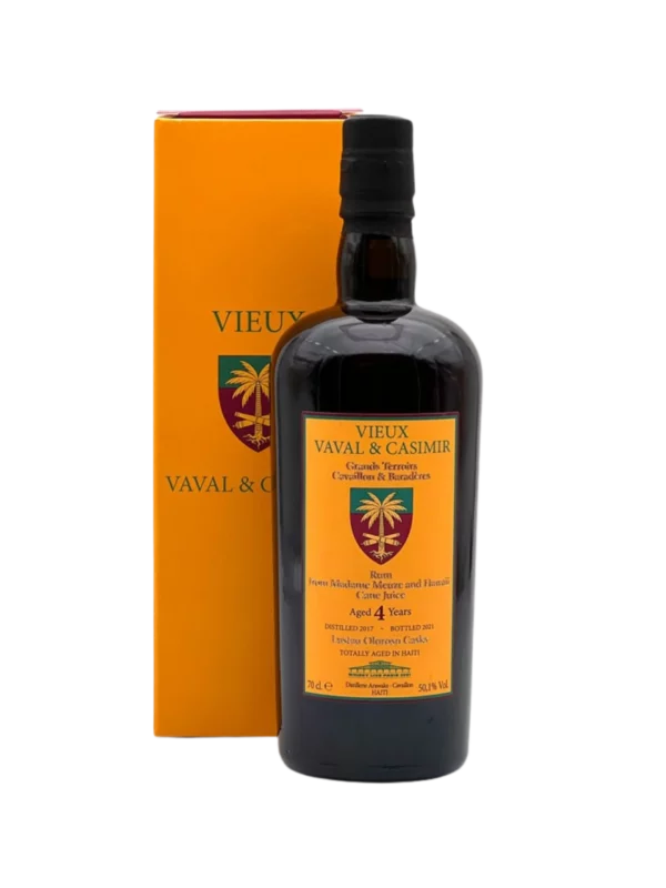 A La Civette Vins et spiritueux Rhum Clairin Vieux Vaval & Casimir Lustau Olorosso Casks 4 ans, bouteille face