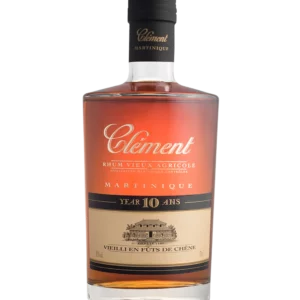 A La Civette Vins et spiritueux, Rhum Clément rhum vieux agricole 10 ans, bouteille face, spiritueux haut de gamme.