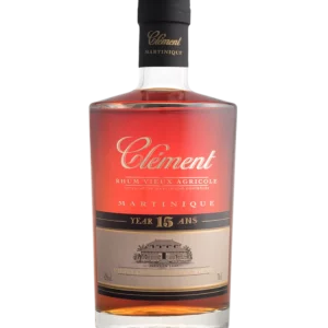 A La Civette Vins et spiritueux, Rhum Clément rhum vieux agricole 15 ans, bouteille face, spiritueux d’exception haut de gamme.